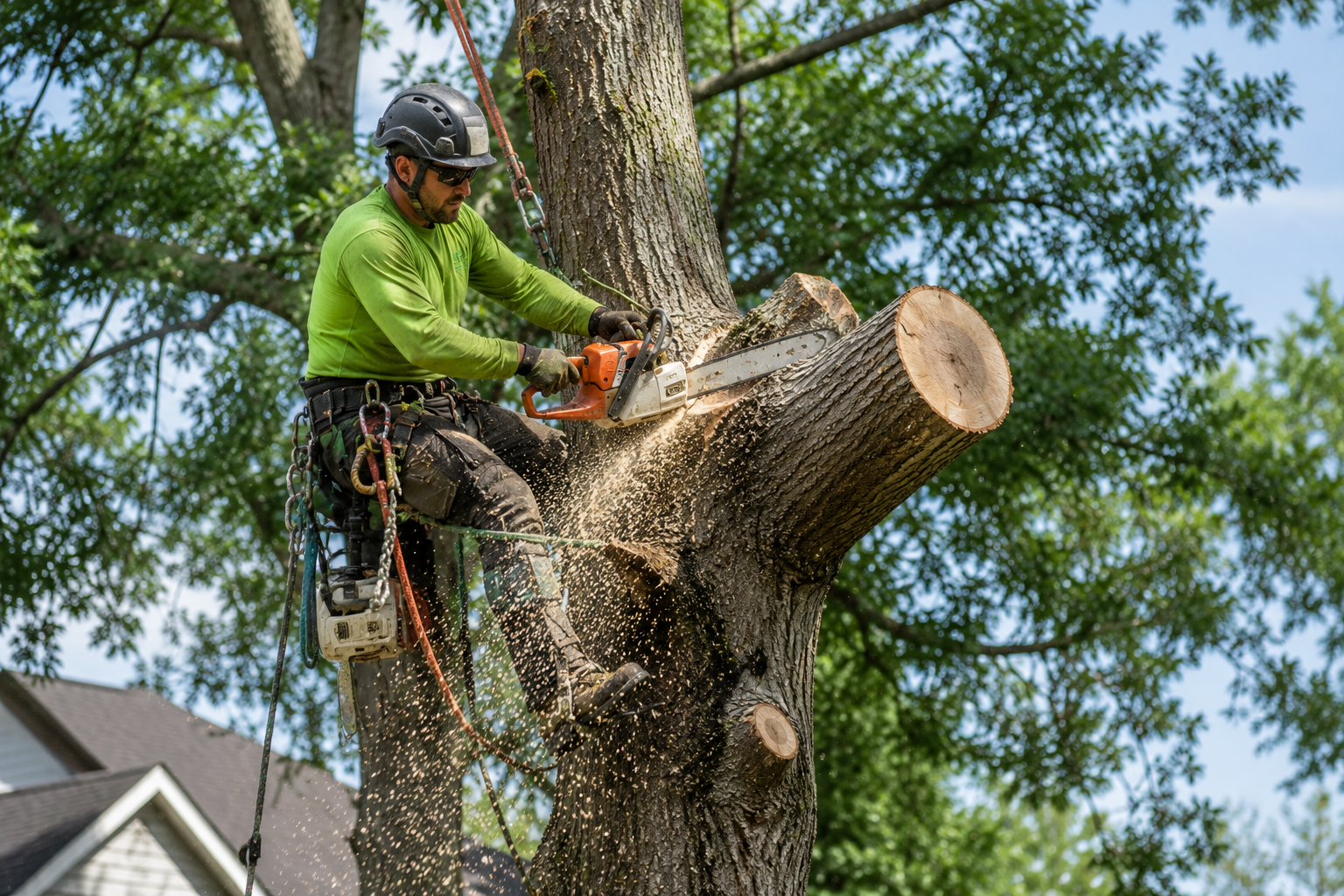 Tree Service crew at work